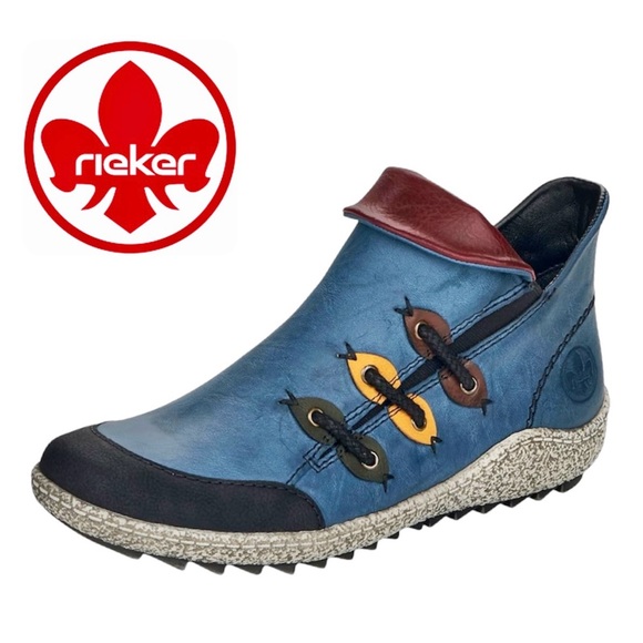 Rieker Shoes - Rieker Liv Blue Ankle Zip Boot! EUC!